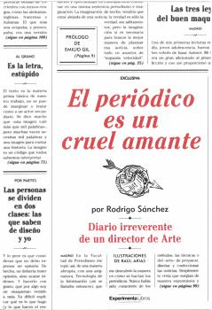 EL PERIÓDICO ES UN CRUEL AMANTE