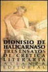 TRES ENSAYOS DE CRITICA LITERARIA. LB1563