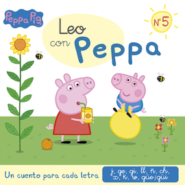 LEO CON PEPPA PIG 5 - UN CUENTO PARA CADA LETRA: J, GE, GI, LL, Ñ, CH, X, K, W,