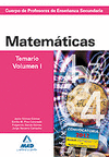 MATEMATICAS  PROFESORES SECUNDARIA  TEMARIO VOLUMEN I