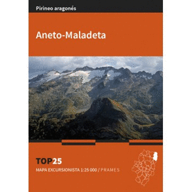 MAPA TOP 25 ANETO MALADETA  PIRINEO ARAGONES