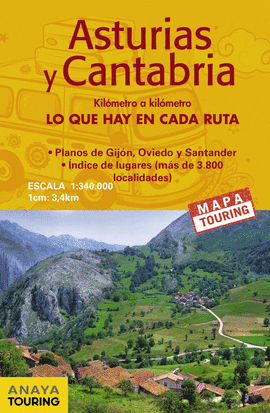 MAPA DE CARRETERAS ASTURIAS Y CANTABRI